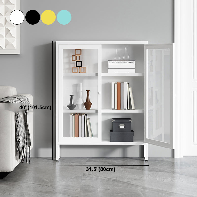 Scandinavian Style Bookcase with Door Shelf Bookcase for Study Room and Office