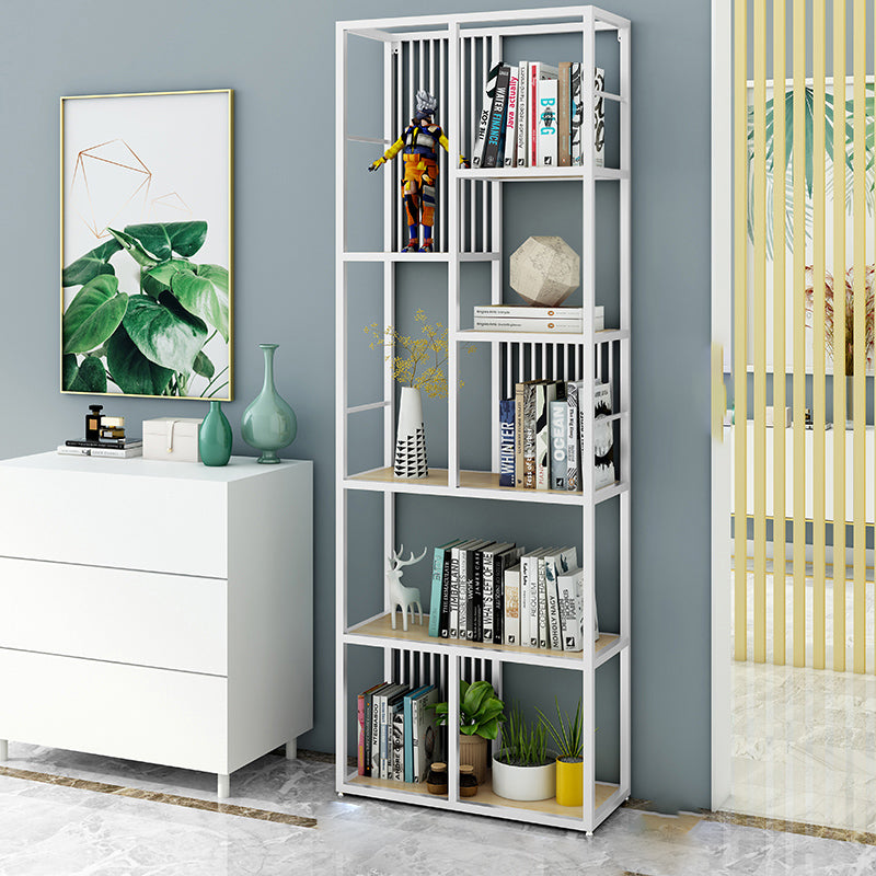 Open Back Shelf Bookcase Glam Style Bookcase for Office and Study Room