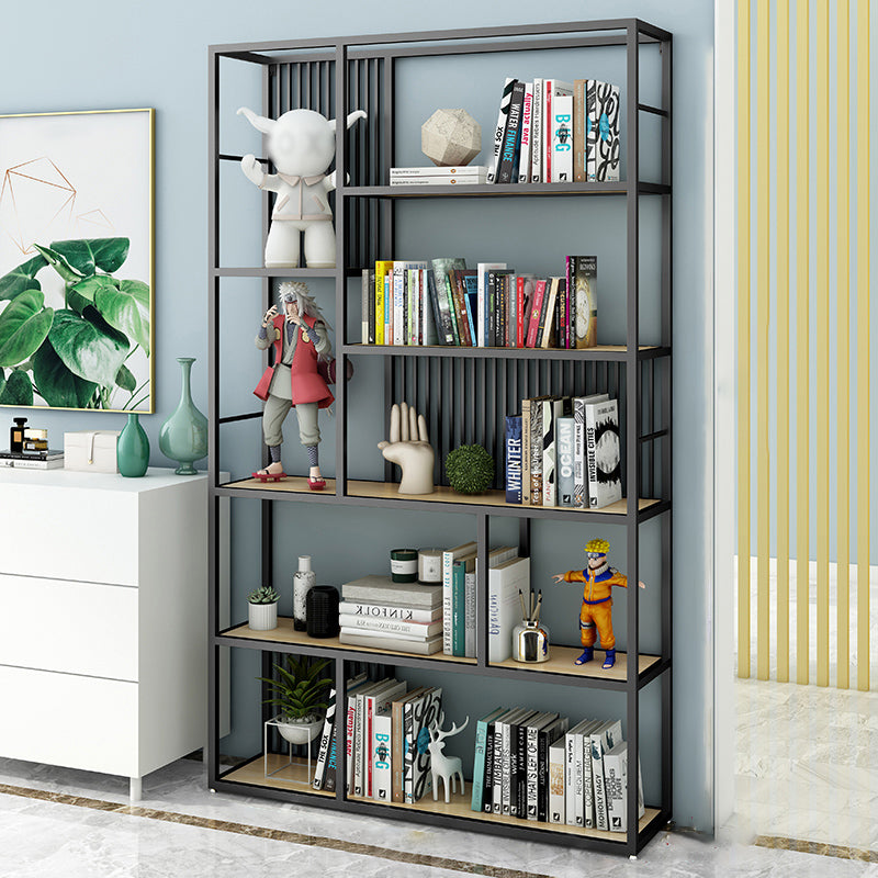 Open Back Shelf Bookcase Glam Style Bookcase for Office and Study Room