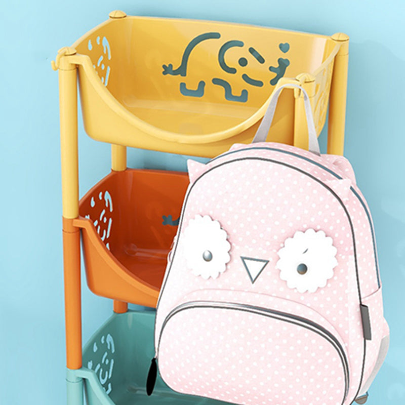 Scandinavian Style Bookcase with Casters Shelf Bookcase for Home and Office