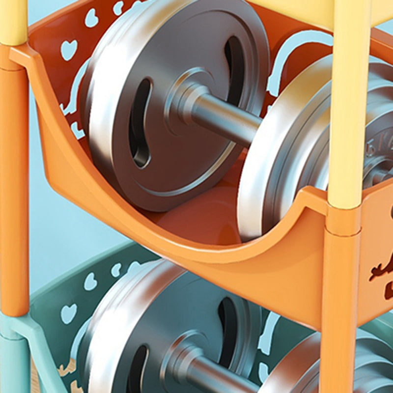 Scandinavian Style Bookcase with Casters Shelf Bookcase for Home and Office