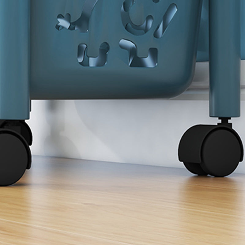 Scandinavian Style Bookcase with Casters Shelf Bookcase for Home and Office