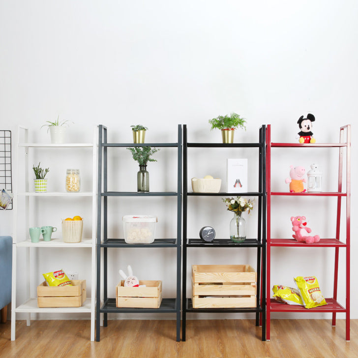 Scandinavian Style Shelf Bookcase Open Back Bookshelf for Home and Office