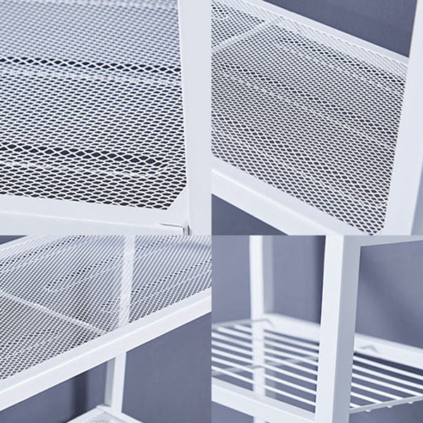 Modern Style Steel Bookshelf Ladder Open Shelf Bookcase for Home