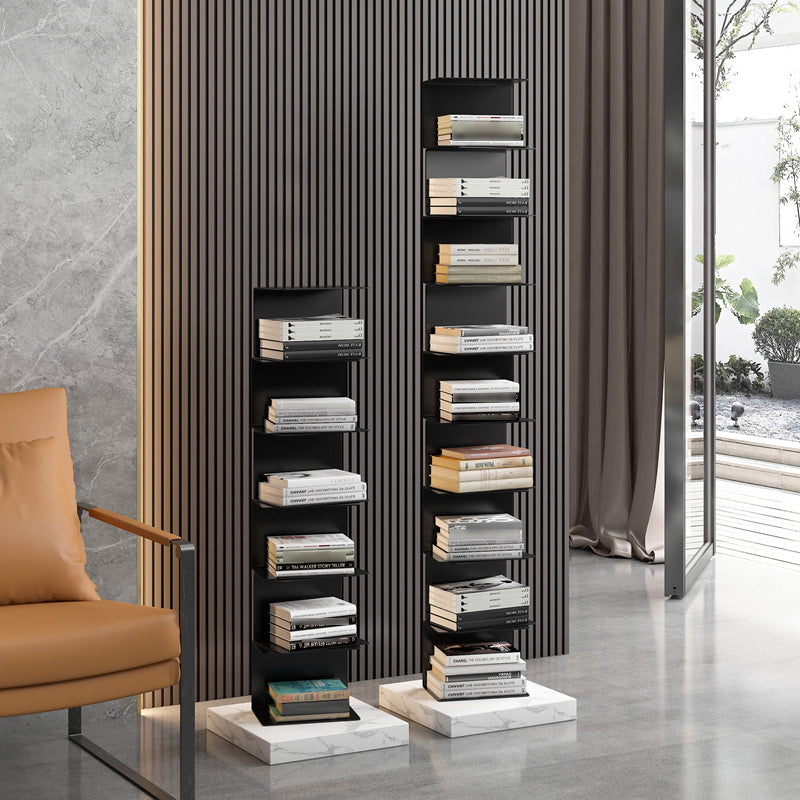 Modern Style Vertical Bookshelf Stainless Steel Shelf Bookcase for Home