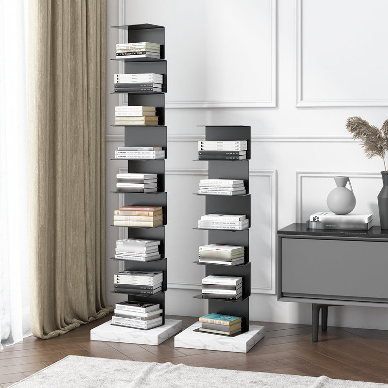 Modern Style Vertical Bookshelf Stainless Steel Shelf Bookcase for Home