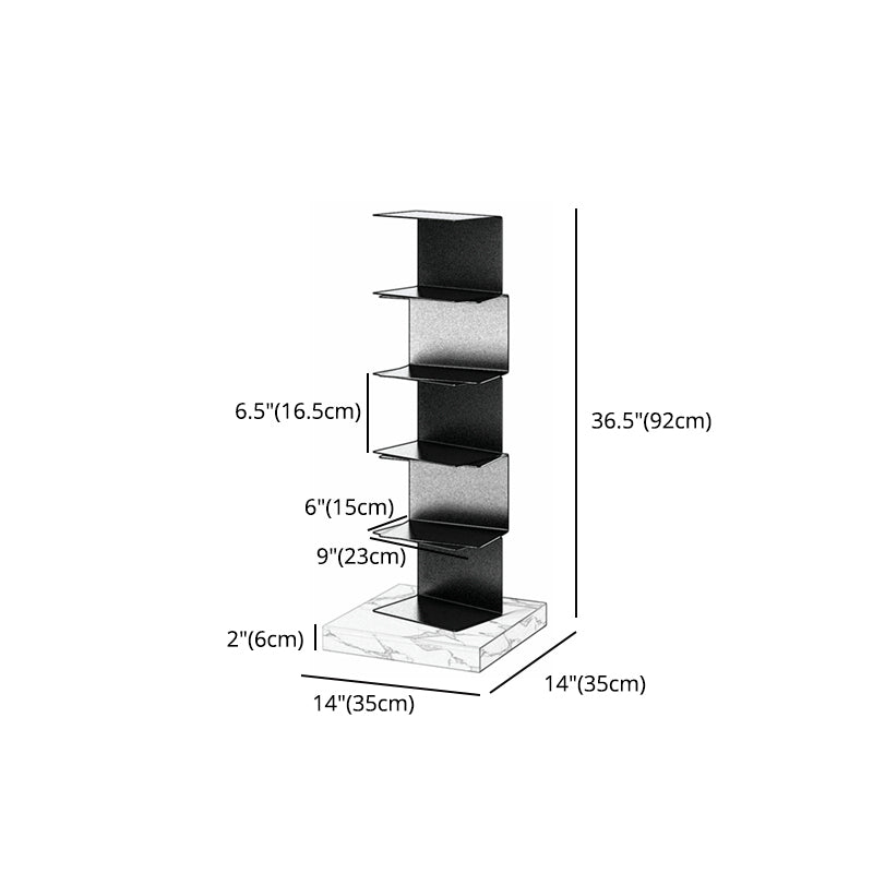 Modern Style Vertical Bookshelf Stainless Steel Shelf Bookcase for Home