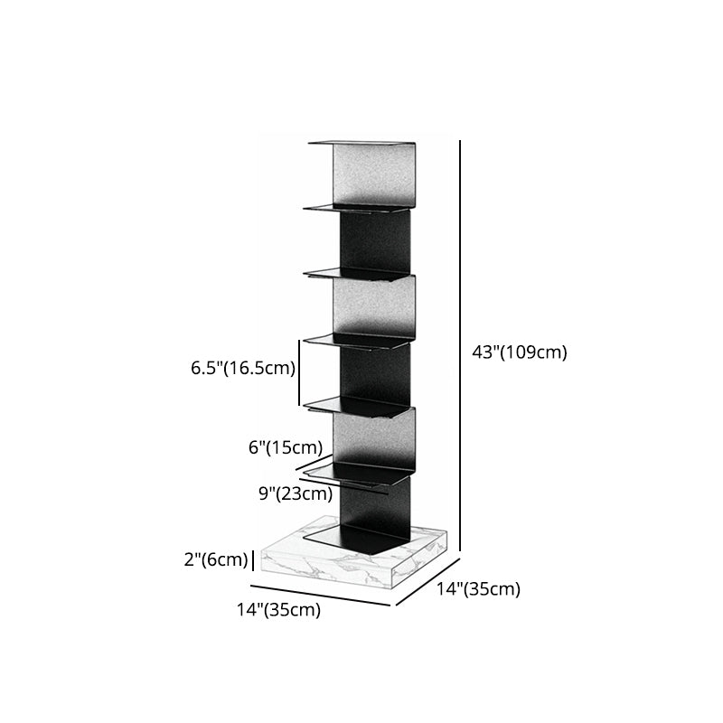 Modern Style Vertical Bookshelf Stainless Steel Shelf Bookcase for Home