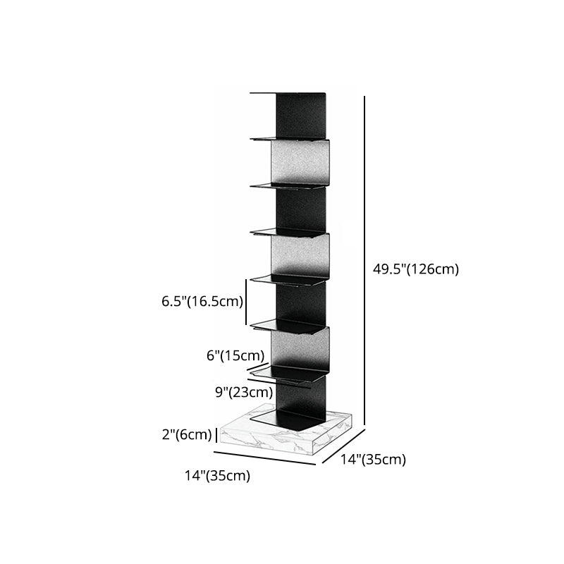 Modern Style Vertical Bookshelf Stainless Steel Shelf Bookcase for Home