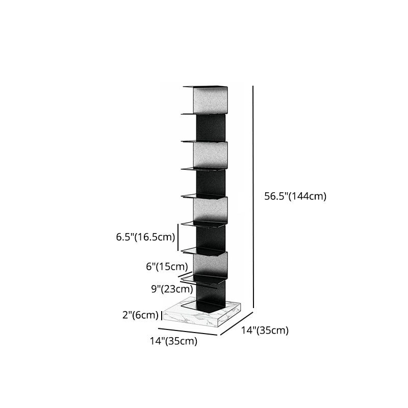 Modern Style Vertical Bookshelf Stainless Steel Shelf Bookcase for Home