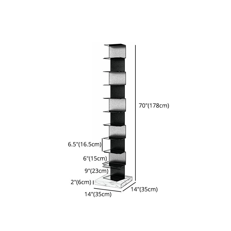 Modern Style Vertical Bookshelf Stainless Steel Shelf Bookcase for Home