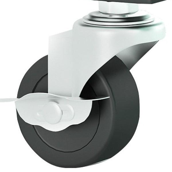 Industrial Geometric Bookcase Metal Open Back Bookcase with Wheels