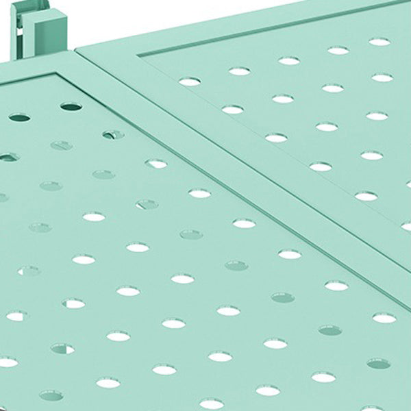 Industrial Geometric Bookcase Metal Open Back Bookcase with Wheels