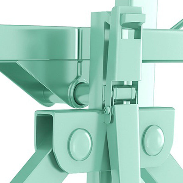 Industrial Geometric Bookcase Metal Open Back Bookcase with Wheels