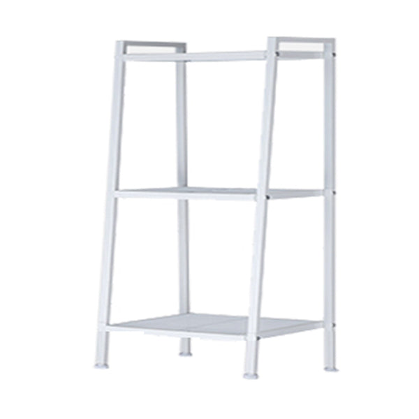 Contemporary Open Ladder Bookshelf Metal Vertical Bookshelf for Home