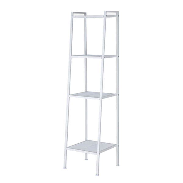 Contemporary Open Ladder Bookshelf Metal Vertical Bookshelf for Home