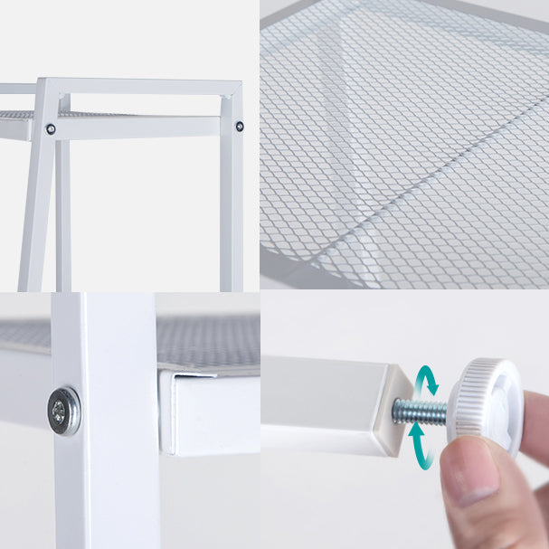 Contemporary Open Ladder Bookshelf Metal Vertical Bookshelf for Home