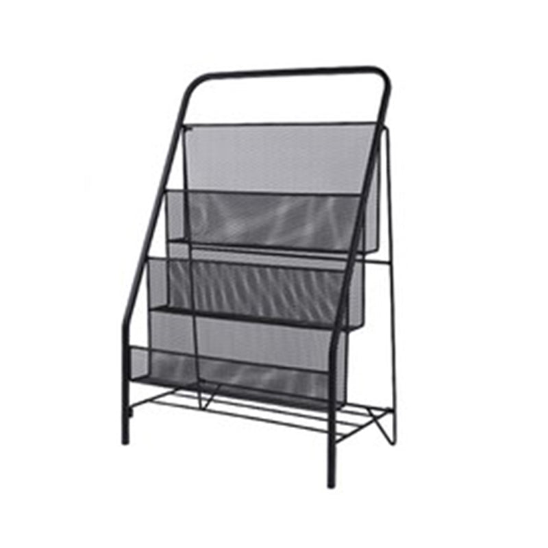 Metal Ladder Bookcase Scandinavian Style Closed Back Book Shelf