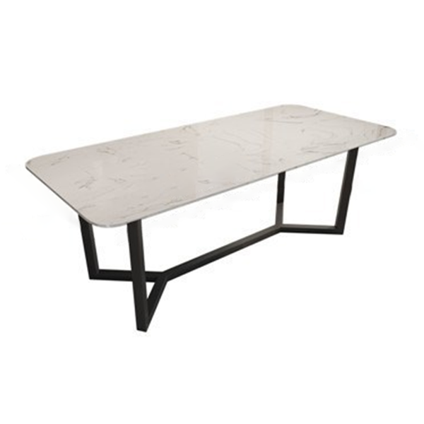 Curved Meeting Table Office Luxury Sintered Stone Writing Desk