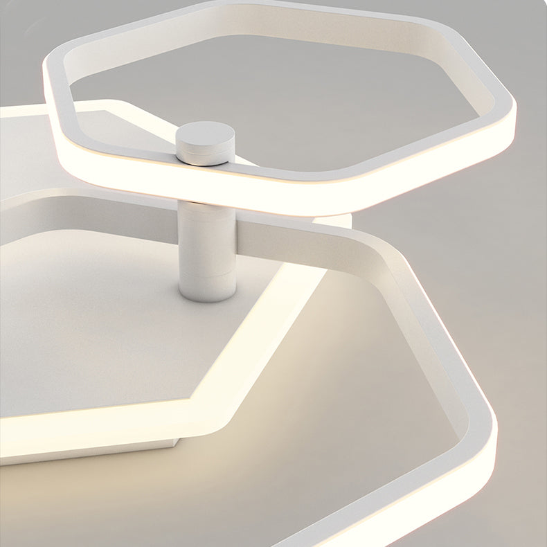 Metal Geometric Shape Flush Ceiling Light Modern 3 Lights Flush Ceiling Light Fixtures