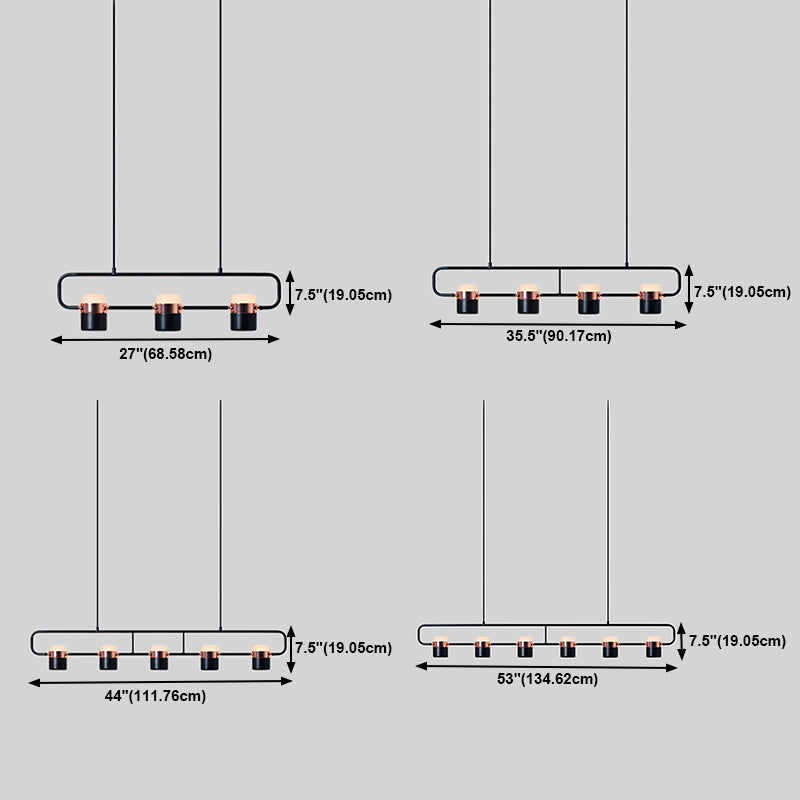 Contemporary Pendant Lights Cylinder Hanging Lights for Kitchen Island
