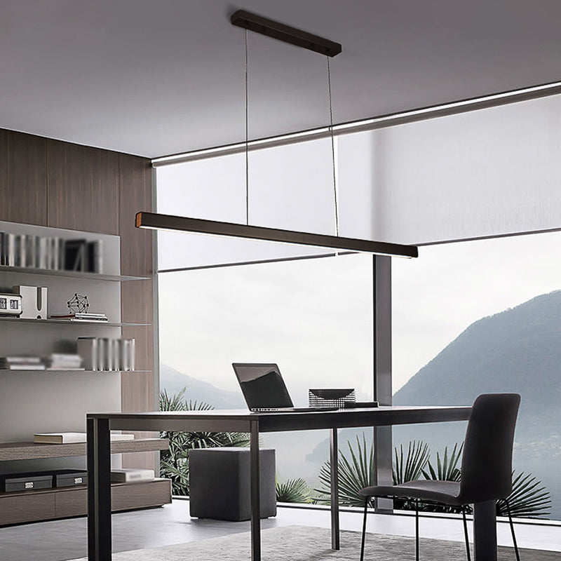Contemporary Style Linear Island Pendant Metal 1- Light Island Light Fixture