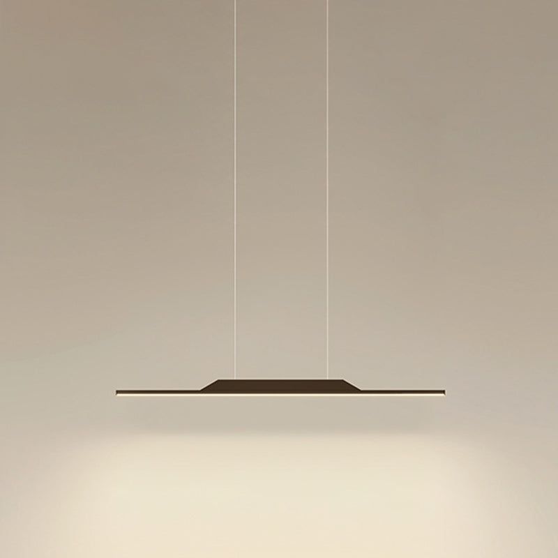 Modern Metal Island Light Straight LED Island Pendant for Dining Room