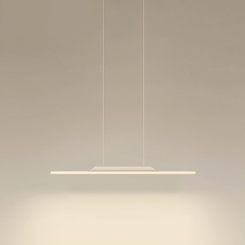 Modern Metal Island Light Straight LED Island Pendant for Dining Room