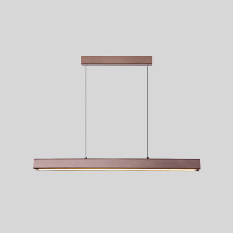 Modern Straight Island Light Aluminum LED Island Pendant for Dining Room