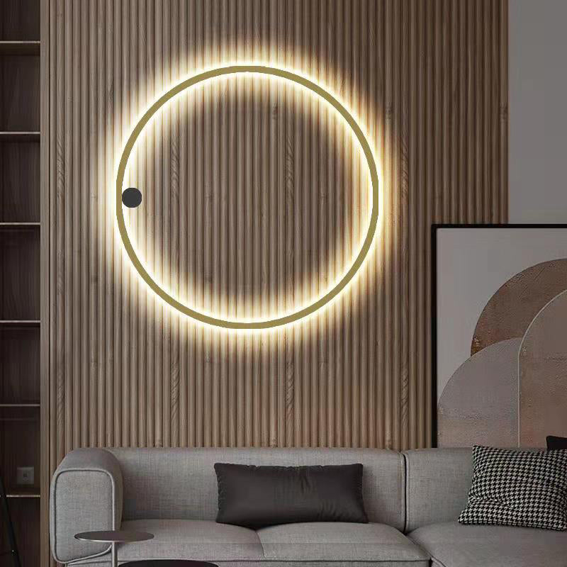 Round Shade Metal Wall Sconce Modern Style 1 Light Wall Mounted Light