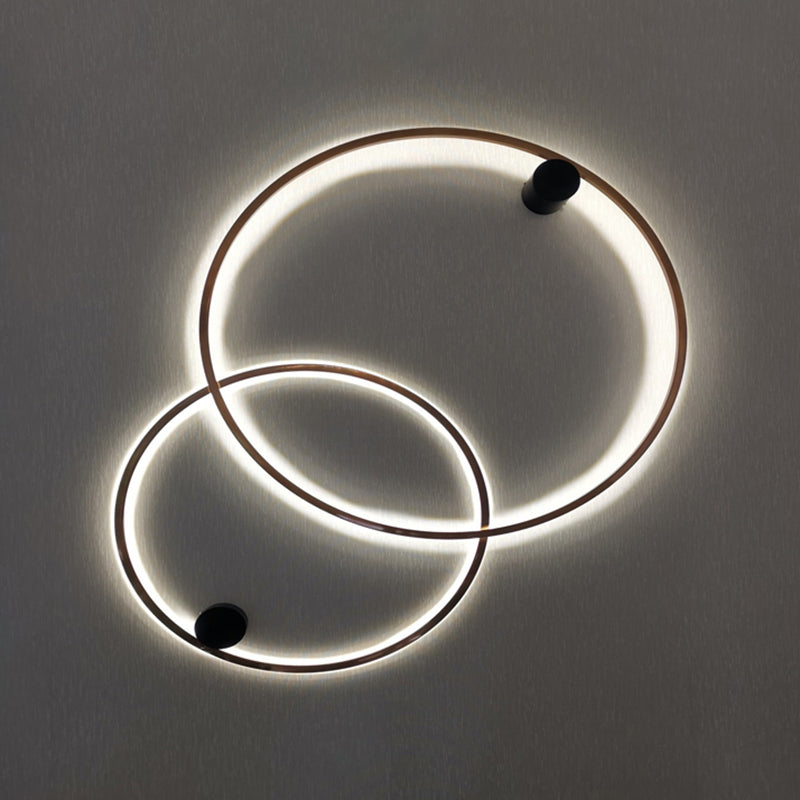 Round Shade Metal Wall Sconce Modern Style 1 Light Wall Mounted Light