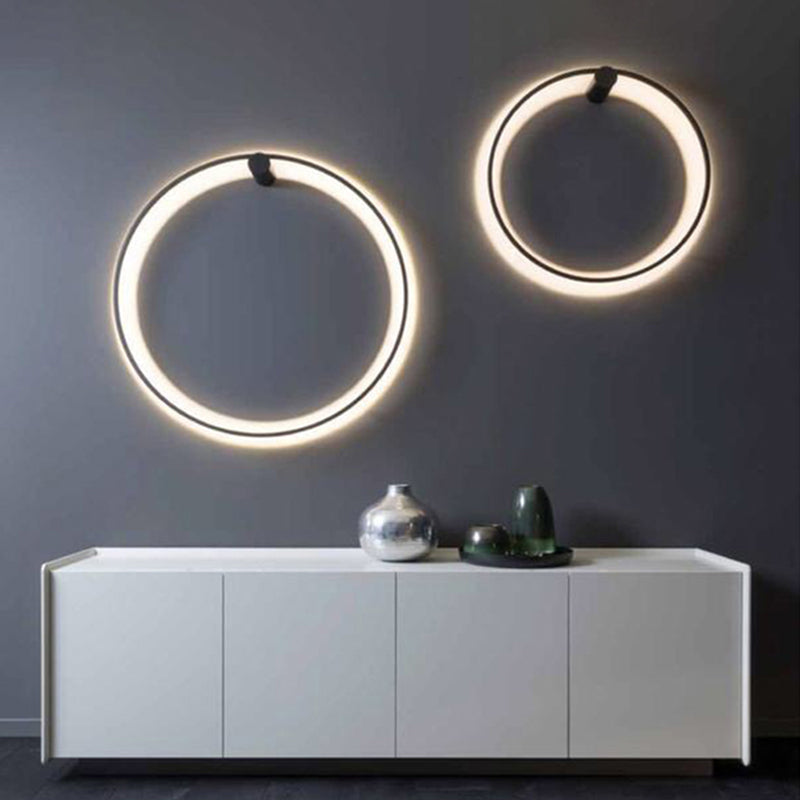 Round Shade Metal Wall Sconce Modern Style 1 Light Wall Mounted Light