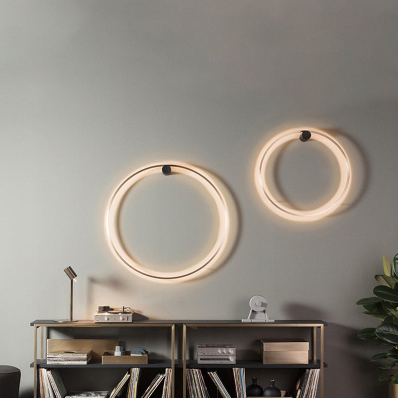 Round Shade Metal Wall Sconce Modern Style 1 Light Wall Mounted Light