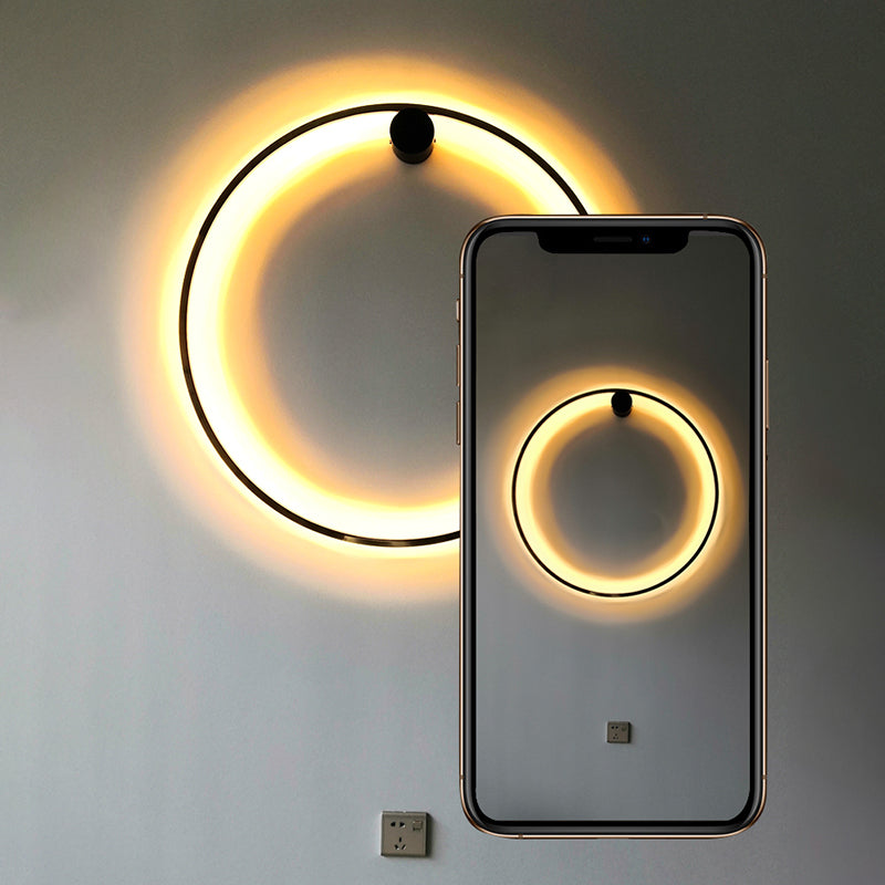 Round Shade Metal Wall Sconce Modern Style 1 Light Wall Mounted Light