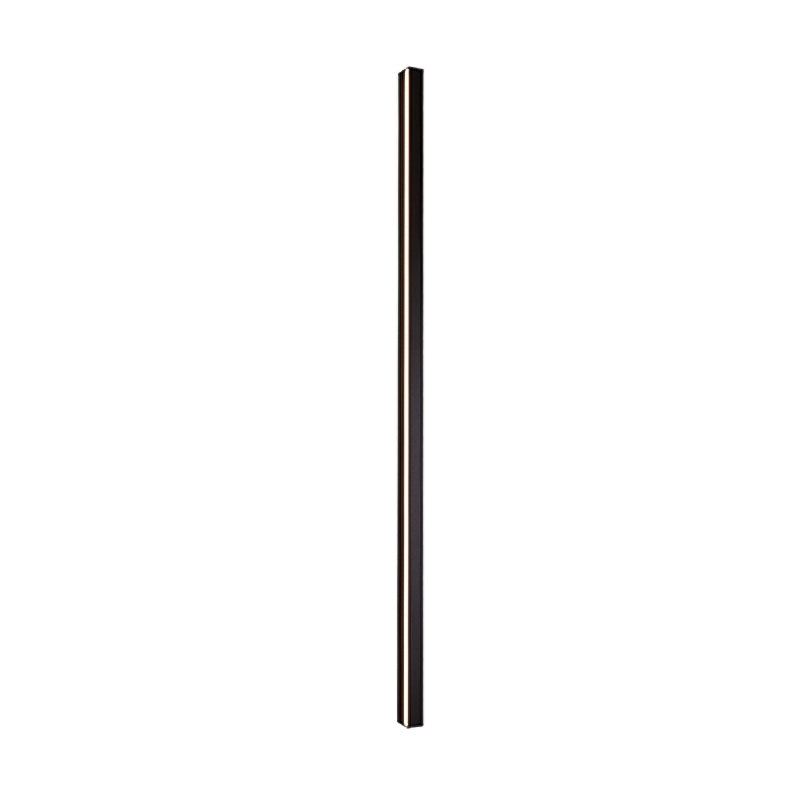 Linear Shade Metal Wall Sconce Modern Style 1 Light Wall Mounted Light in Black