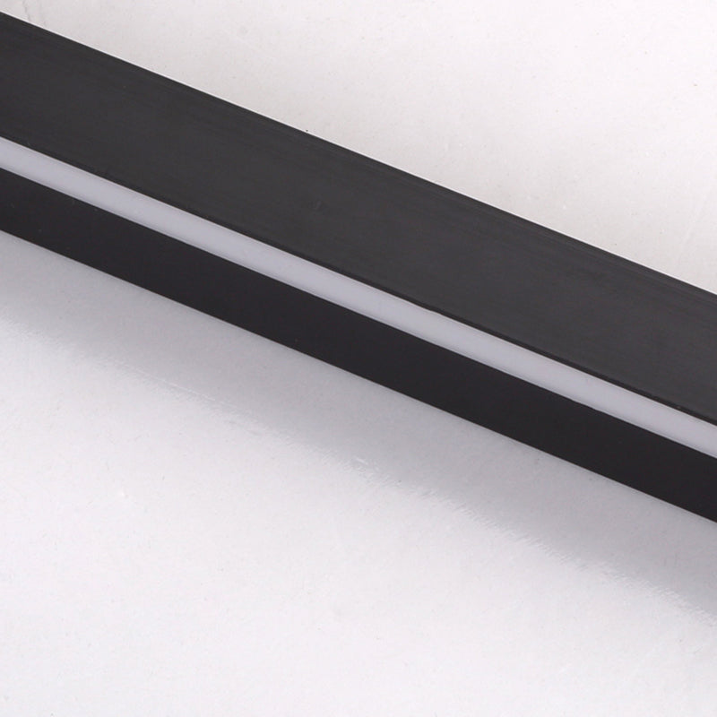 Linear Shade Metal Wall Sconce Modern Style 1 Light Wall Mounted Light in Black