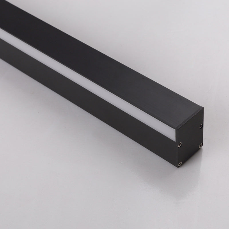 Linear Shade Metal Wall Sconce Modern Style 1 Light Wall Mounted Light in Black