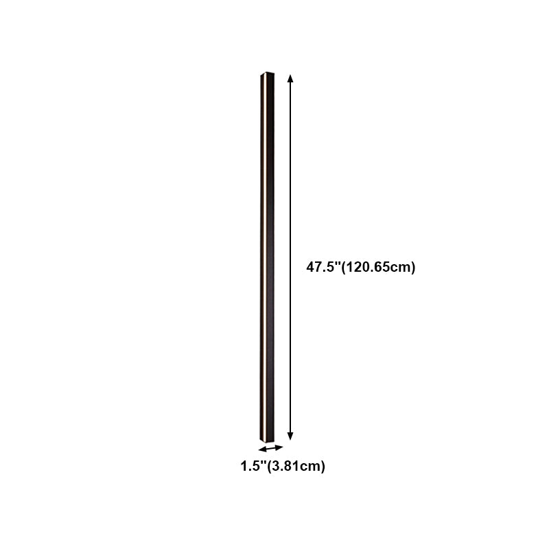 Linear Shade Metal Wall Sconce Modern Style 1 Light Wall Mounted Light in Black