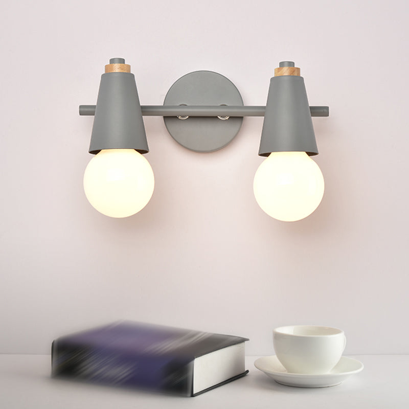 Modern Style Unique Shape Wall Sconce Metal Multi Light Wall Lighting for Bedroom