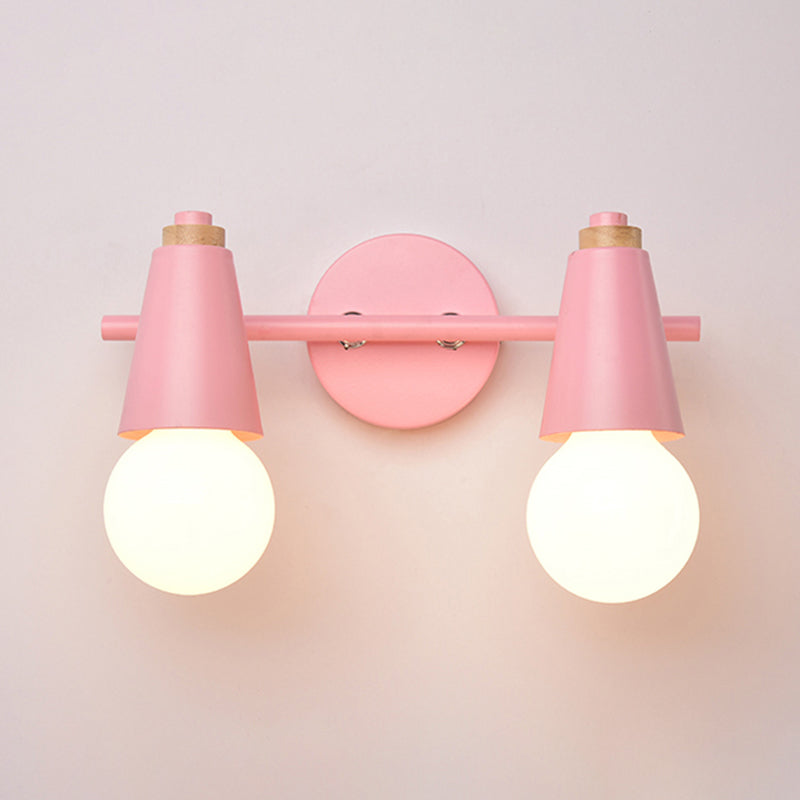 Modern Style Unique Shape Wall Sconce Metal Multi Light Wall Lighting for Bedroom
