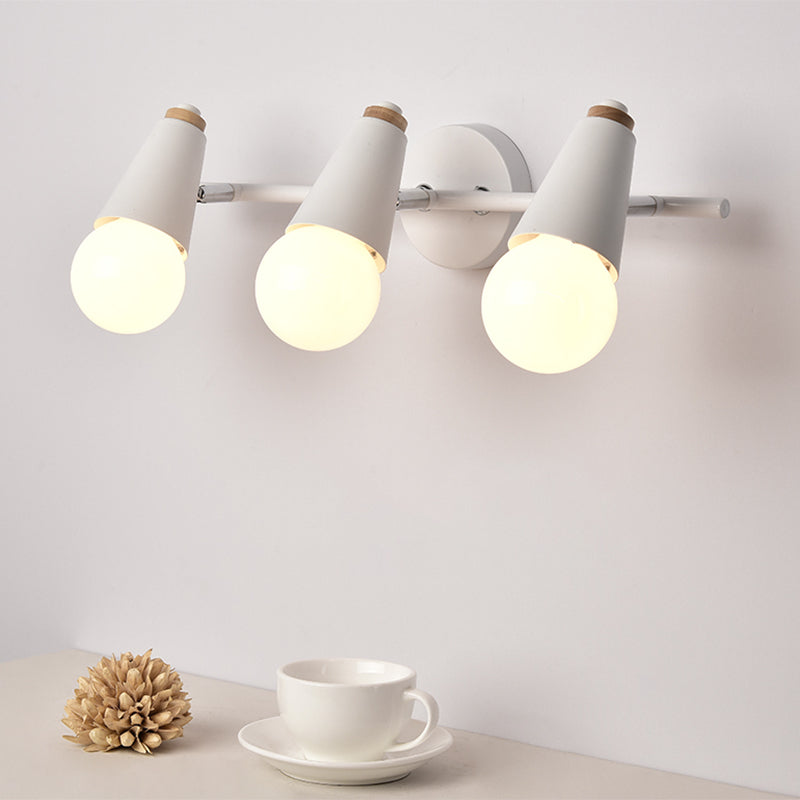 Modern Style Unique Shape Wall Sconce Metal Multi Light Wall Lighting for Bedroom