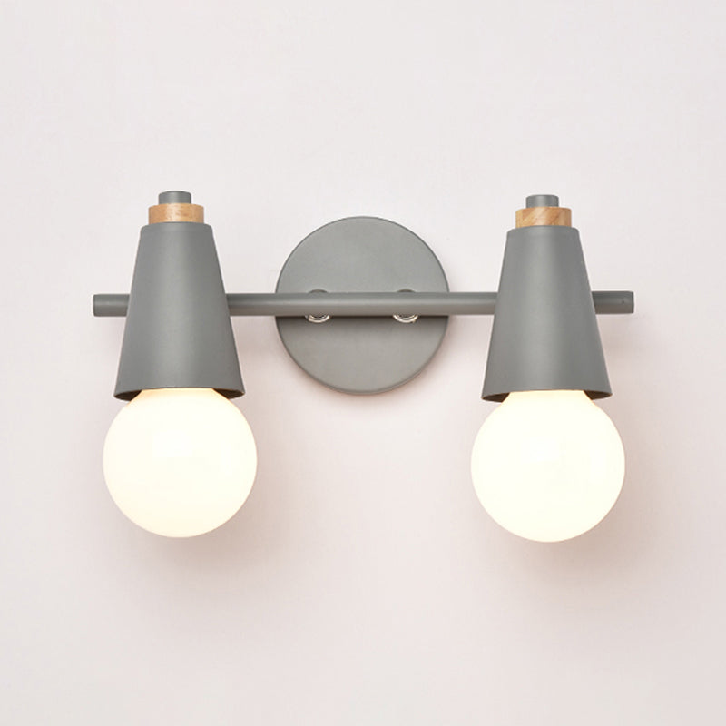 Modern Style Unique Shape Wall Sconce Metal Multi Light Wall Lighting for Bedroom