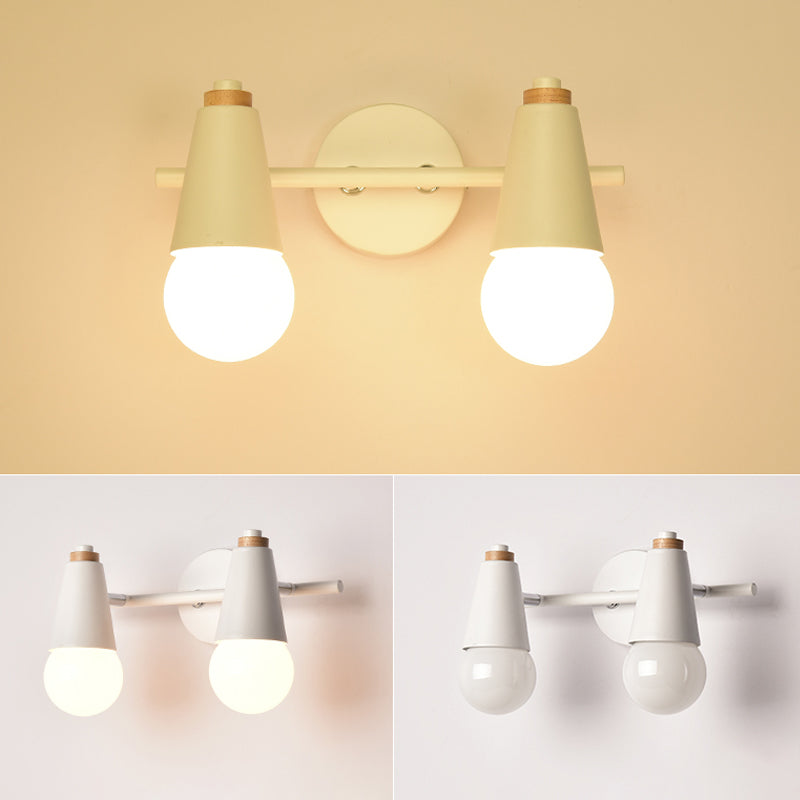 Modern Style Unique Shape Wall Sconce Metal Multi Light Wall Lighting for Bedroom