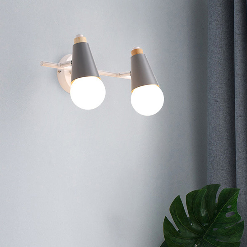 Modern Style Unique Shape Wall Sconce Metal Multi Light Wall Lighting for Bedroom
