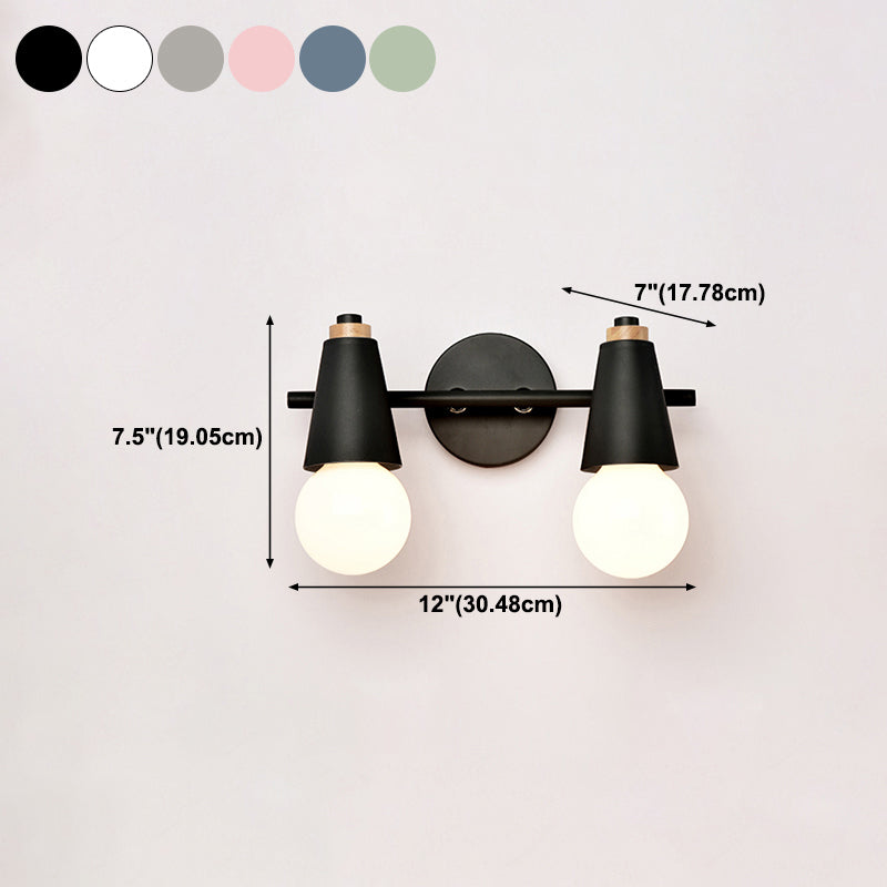 Modern Style Unique Shape Wall Sconce Metal Multi Light Wall Lighting for Bedroom