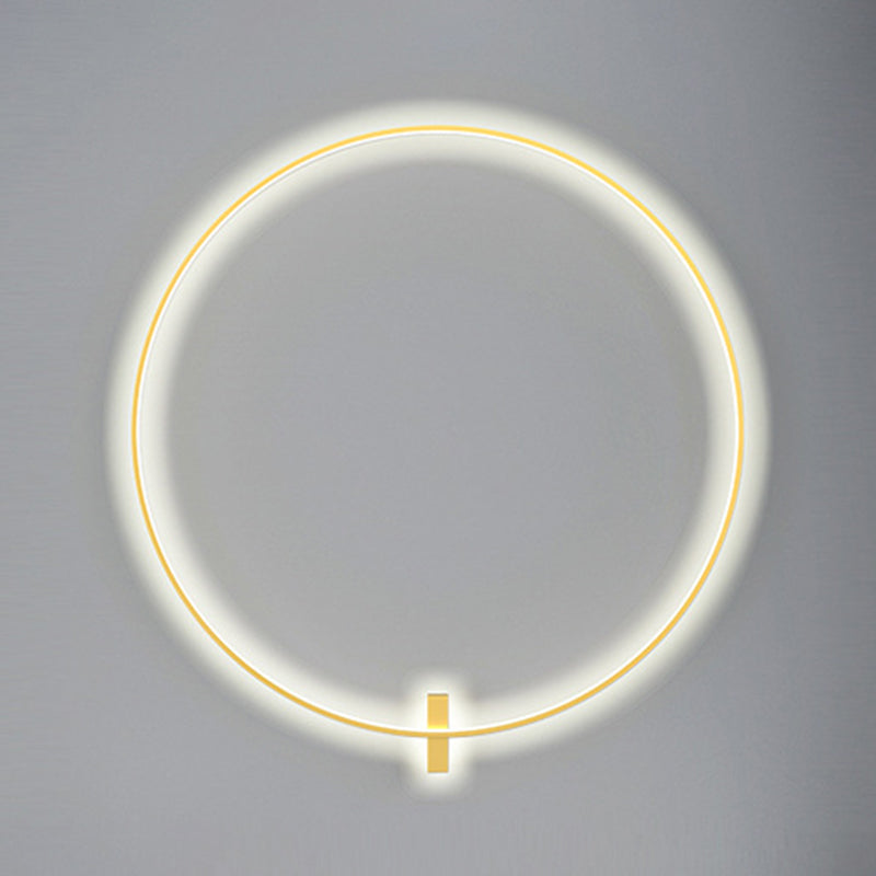Metal Round Shape Wall Mount Lighting Modern 1-Light Wall Mounted Light Fixtures