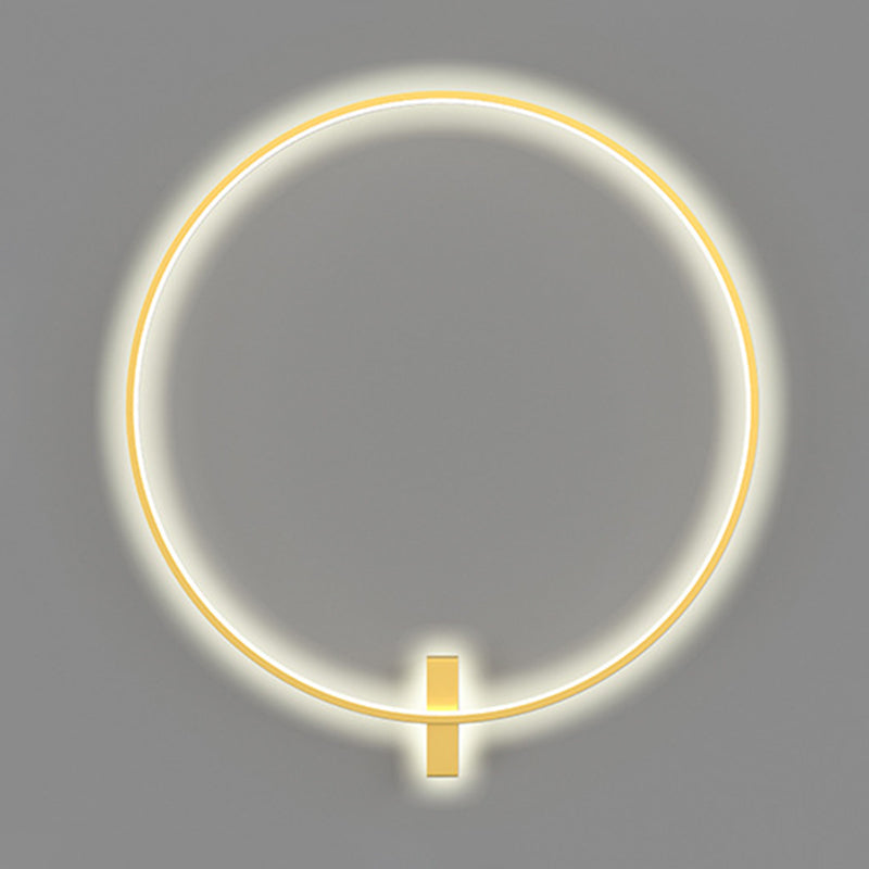 Metal Round Shape Wall Mount Lighting Modern 1-Light Wall Mounted Light Fixtures