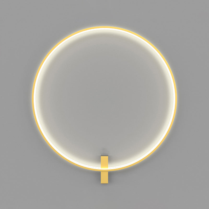 Metal Round Shape Wall Mount Lighting Modern 1-Light Wall Mounted Light Fixtures