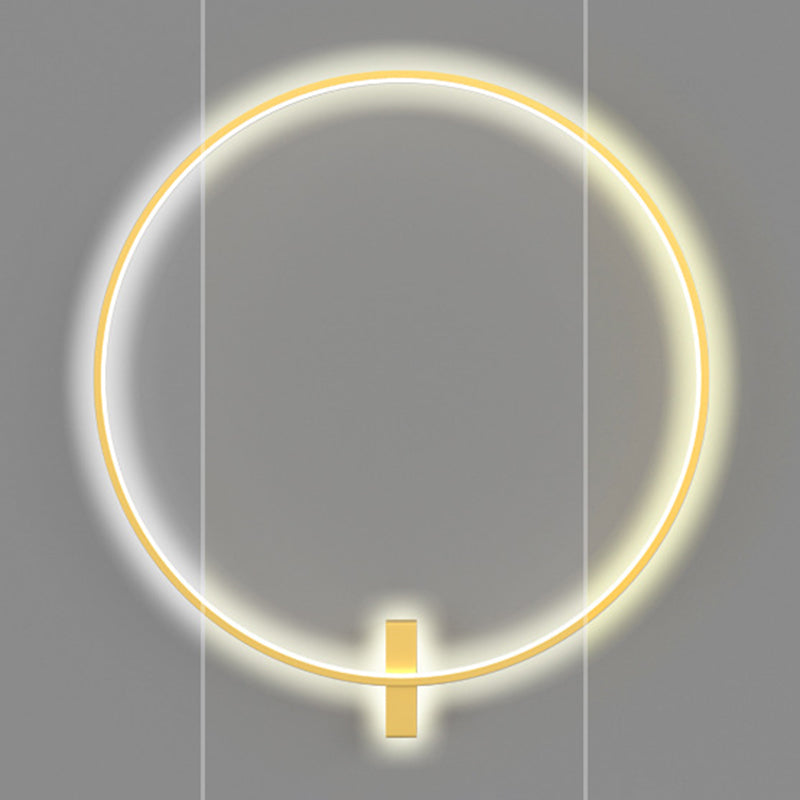 Metal Round Shape Wall Mount Lighting Modern 1-Light Wall Mounted Light Fixtures