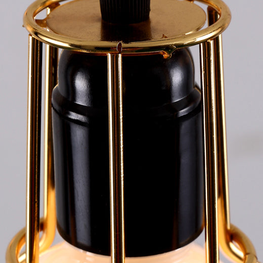 Globe Coffee Shop Hanging Lamp Loft Retro Metallic 1 Head Gold/Silver Finish Pendant Light armatuur met draadframe